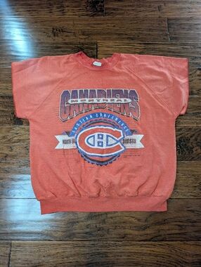 Vintage Montreal Canadiens NHL Short Sleeve Sweatshirt from Harley